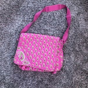 RARE Pink Vera Bradley Laptop Bag and Organizer